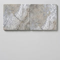 Silver Travertine Tumbled 24 x 24 x 1.25 Paver 24x24 close-up