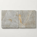 Silver Travertine Tumbled 24 x 24 x 2 4-SIDED Modern Coping 24x24 close-up