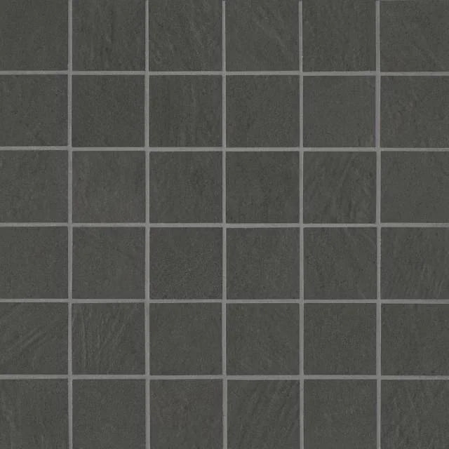 Simply Modern Black 2x2 on 12x12 Sheet Honed Ceramic Mosaic