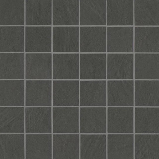 Simply Modern Black 2x2 on 12x12 Sheet Honed Ceramic Mosaic
