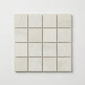 Simply Modern Creme 2x2 on 12x12 Sheet Honed Marble Mosaic close-up