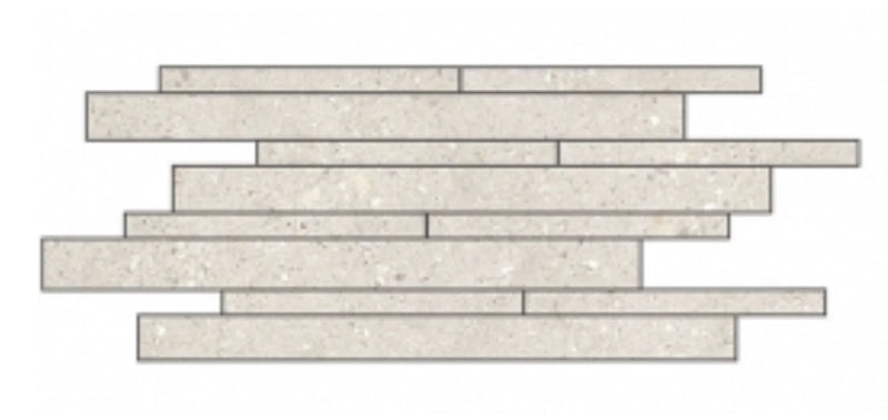 Sintesi Frammenti Beige 12x24 Wall Matte Porcelain Mosaic Tile