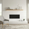 Sintesi Frammenti Bianco 12x24 Porcelain Tile — Living Room fireplace surround