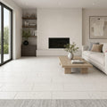 Sintesi Frammenti Bianco 12x24 Porcelain Tile — Living Room floor
