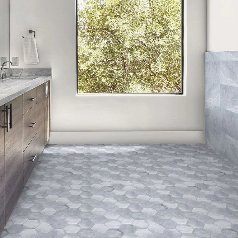 Sky Blue 12x24 Honed Marble Tile