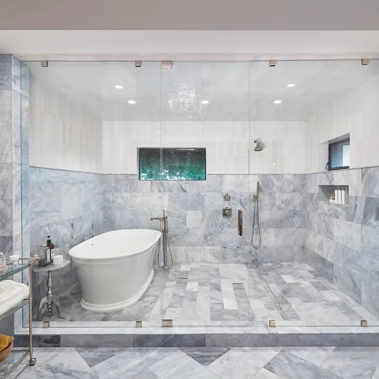 Sky Blue 12x24 Honed Marble Tile