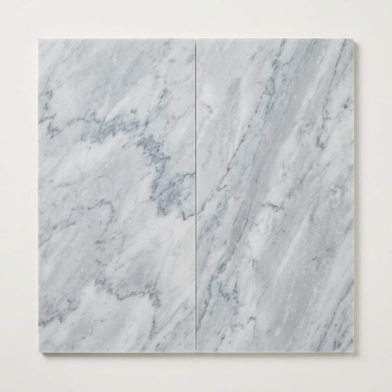 Sky Blue 12x24 Honed Marble Tile close-up