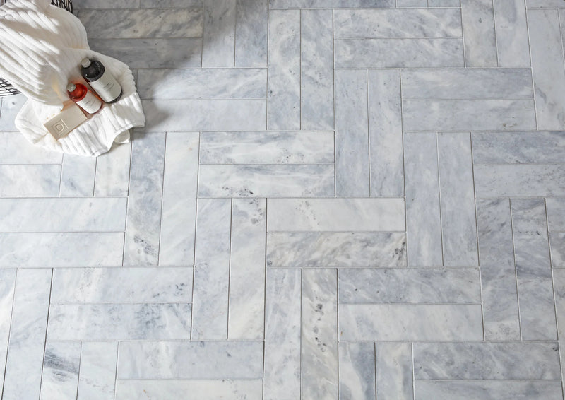 Sky Blue 4x16 Honed Marble Tile