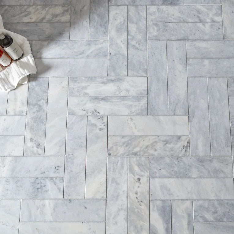 Sky Blue 4x16 Honed Marble Tile