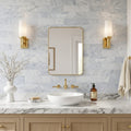 Sky Blue 4x16 Honed Marble Tile — Bathroom wall