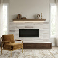 Skyline 12x24 Honed Marble & Dolomite Tile — Living Room fireplace surround