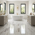 Skyline Marble Tile 12x24 Polished 3/4 inch — Bathroom floor