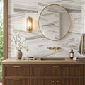 Skyline Marble Tile 12x24 Polished 3/4 inch — Bathroom vanity wall