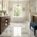Skyline Marble Tile 12x24 Polished 3/4 inch — Primary Bath floor