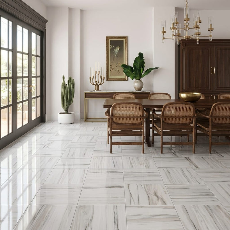 Skyline Marble Tile 18x18 Polished — Living Room floor
