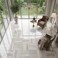 Skyline Marble Tile 18x18 Polished — Sunroom floor