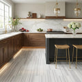 Skyline Polished 12x24 Marble Tile — Kitchen floor
