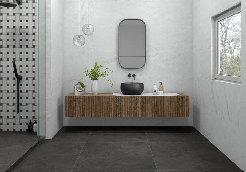 Skyros White 24x24 Glazed Matte Porcelain Tile Wall & Floor