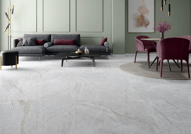 Skyros White 24x24 Glazed Matte Porcelain Tile Wall & Floor