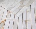 Slot Calacatta 11.75x11.75 Marble Mosaic