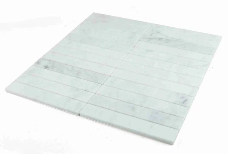 Slot Carrara 11.75x11.75 Honed Marble Mosaic