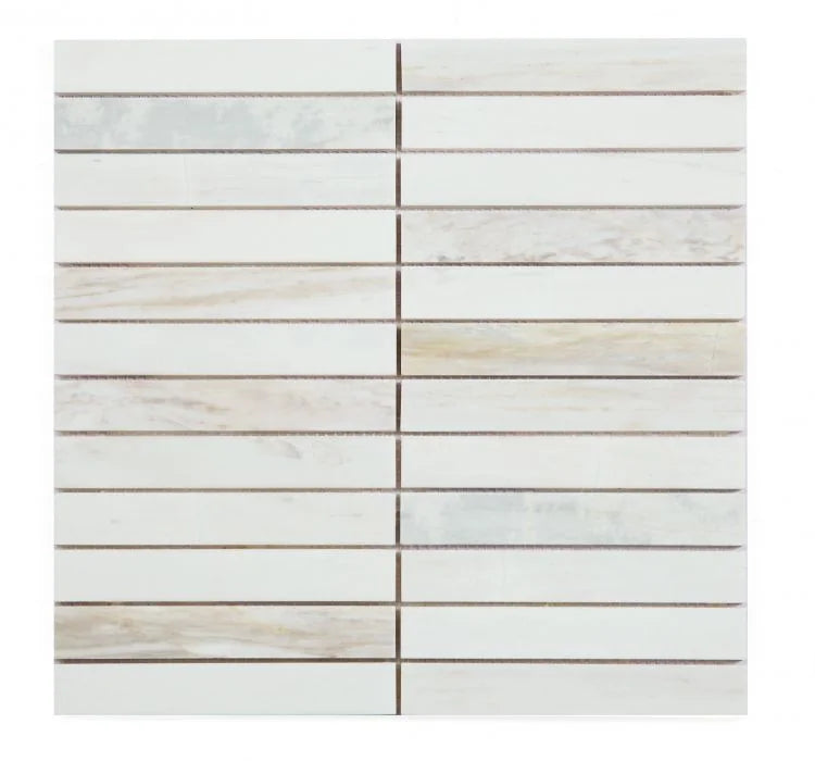 Slot Eura Wood 11.75x11.75 Honed Marble Mosaic