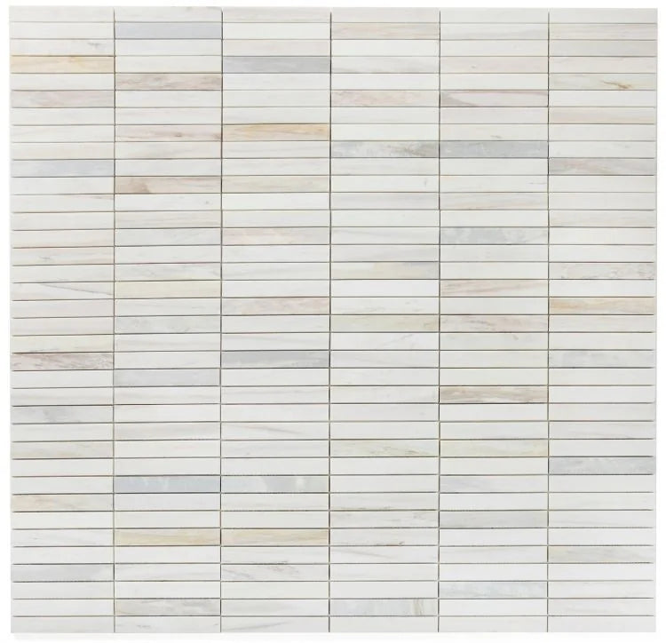 Slot Eura Wood 11.75x11.75 Honed Marble Mosaic