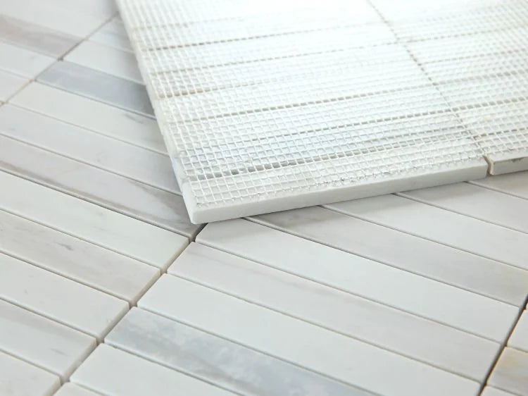 Slot Eura Wood 11.75x11.75 Honed Marble Mosaic