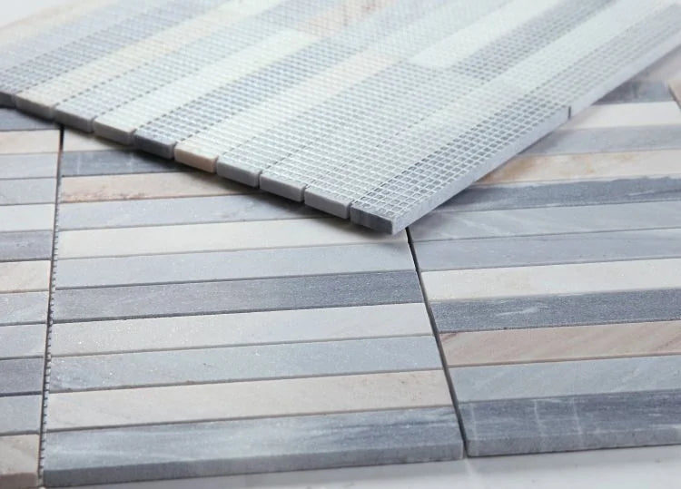 Slot Italian Blue 11.75x11.75 Marble Mosaic