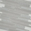 Snowcap Blend Interlocking Misc. 0.16 Inch Glass Mosaic Tile