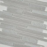 Snowcap Blend Interlocking Misc. 0.16 Inch Glass Mosaic Tile