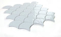 Snowglass Scale Ripple 11.5x12 Polished Glass Mosaic