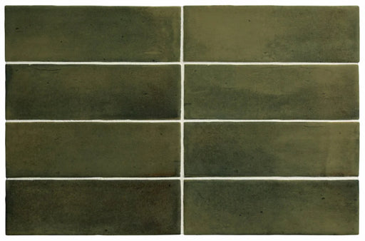 Soco Green 2x6 Rectangle Gloss Porcelain Tile