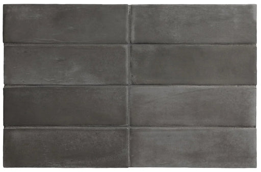 Soco Black 2x6 Rectangle Matte Porcelain Tile