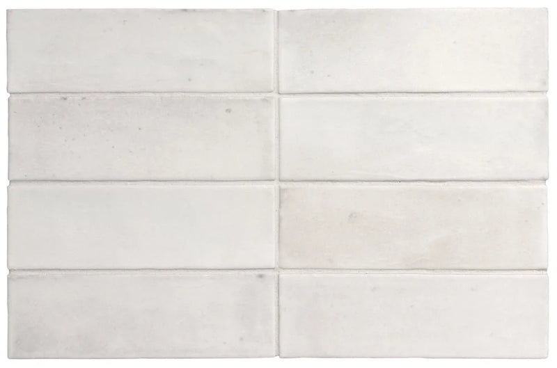 Soco White 2x6 Glazed Gloss Porcelain Tile
