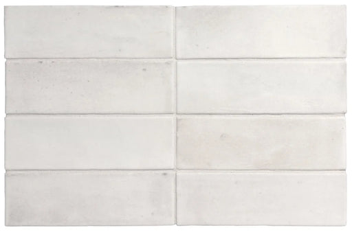 Soco White 2x6 Glazed Gloss Porcelain Tile
