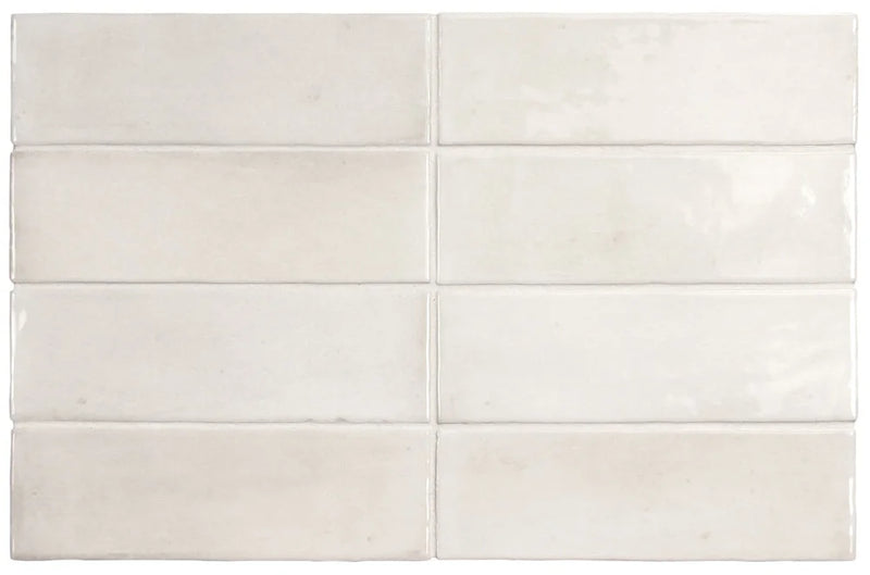 Soco White 2x6 Glazed Gloss Porcelain Tile