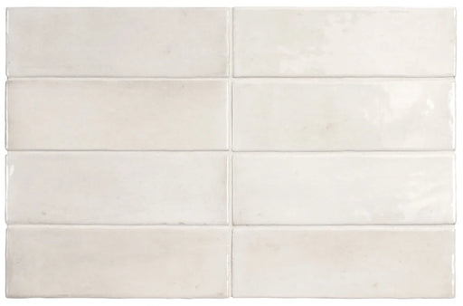 Soco White 2x6 Glazed Gloss Porcelain Tile