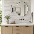 Soho Grey 12x24 Porcelain Tile — Bathroom vanity wall
