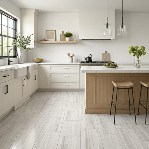 Soho Grey 12x24 Porcelain Tile — Kitchen floor