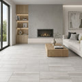 Soho Grey 12x24 Porcelain Tile — Living Room floor