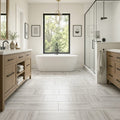 Soho Grey 12x24 Porcelain Tile — Primary Bath floor