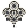 Solis Nero Marquina Bardiglio Myra Beige 14.25x14.25 Honed Marble Mosaic