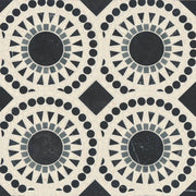 Solis Nero Marquina Bardiglio Myra Beige 14.25x14.25 Honed Marble Mosaic