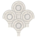 Solis White Carrara & Bardiglio 14.25x14.25 Honed Marble Mosaic