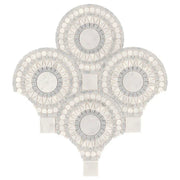 Solis White Carrara & Bardiglio 14.25x14.25 Honed Marble Mosaic