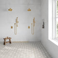 Solis White Carrara & Bardiglio 14.25x14.25 Honed Marble Mosaic