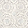 Solis White Carrara & Thassos 14.25x14.25 Honed Marble Mosaic