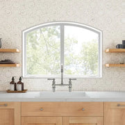 Solis White Carrara & Thassos 14.25x14.25 Honed Marble Mosaic