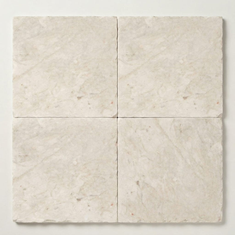 Sonoran Pearl Marble Paver 24x24 Brushed Chiseled close-up